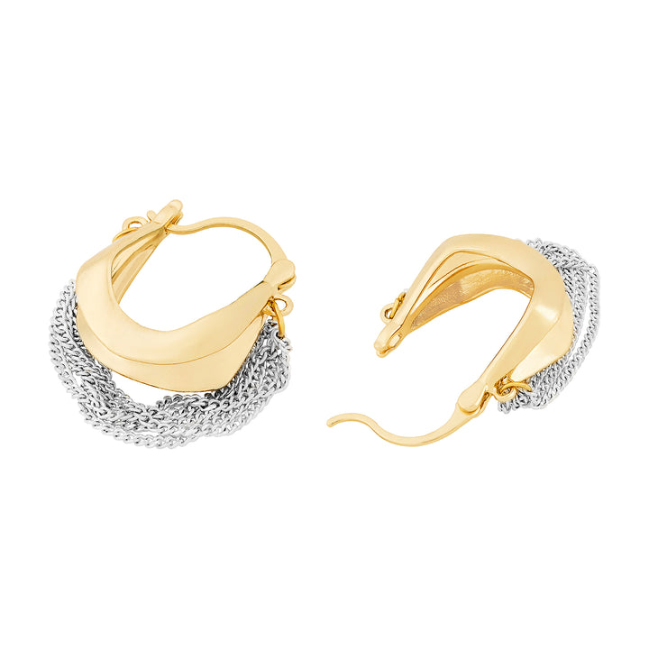 Zarelli Silver & Gold Mixed Metal Earring