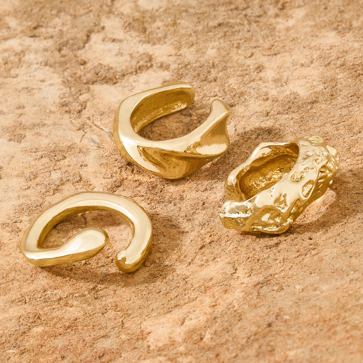 Tarelloya Gold Mixed Metal Earcuff