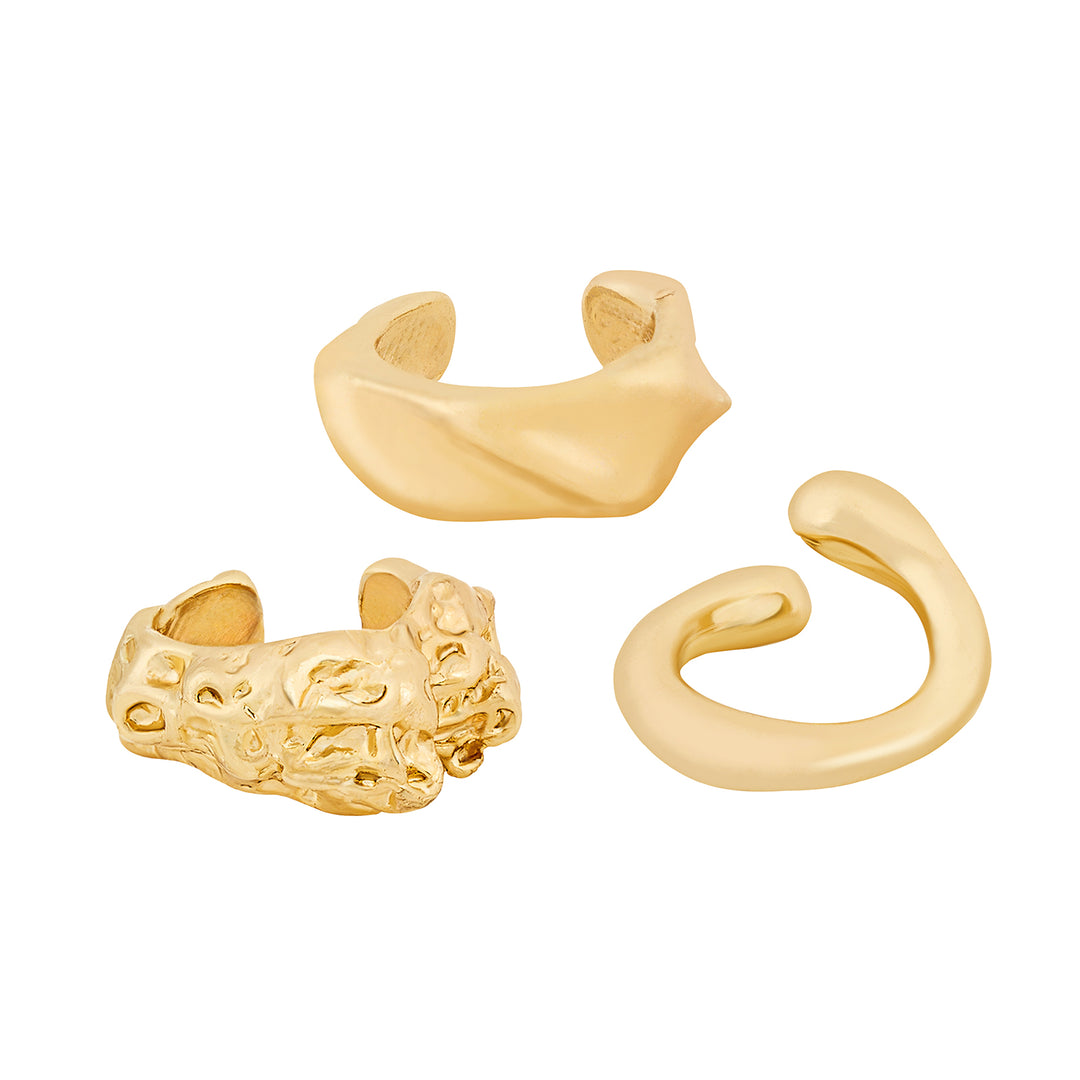 Tarelloya Gold Mixed Metal Earcuff