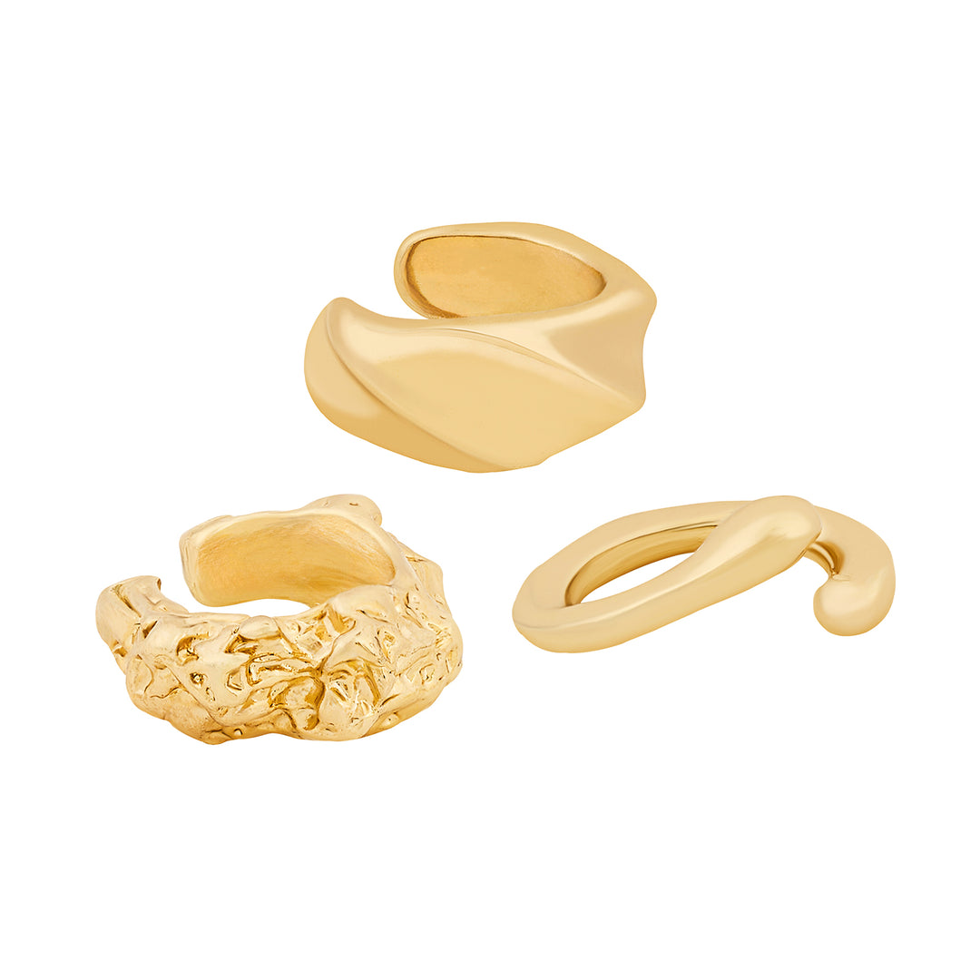 Tarelloya Gold Mixed Metal Earcuff