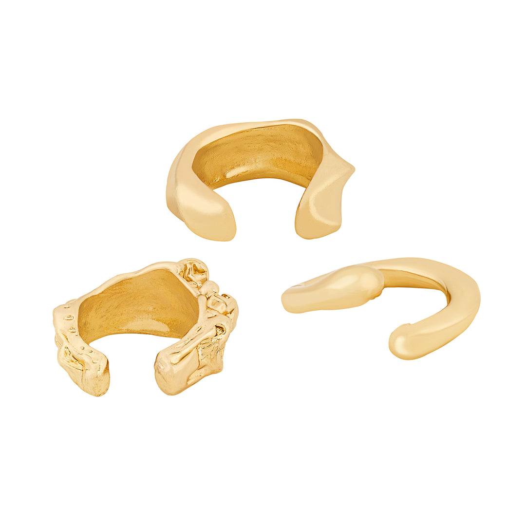 Tarelloya Gold Mixed Metal Earcuff