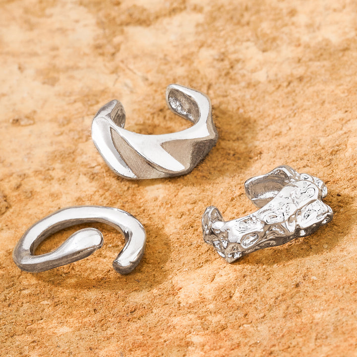 Tarelloya Silver Mixed Metal Earcuff