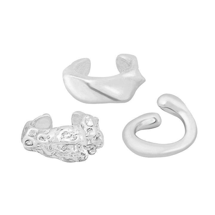 Tarelloya Silver Mixed Metal Earcuff