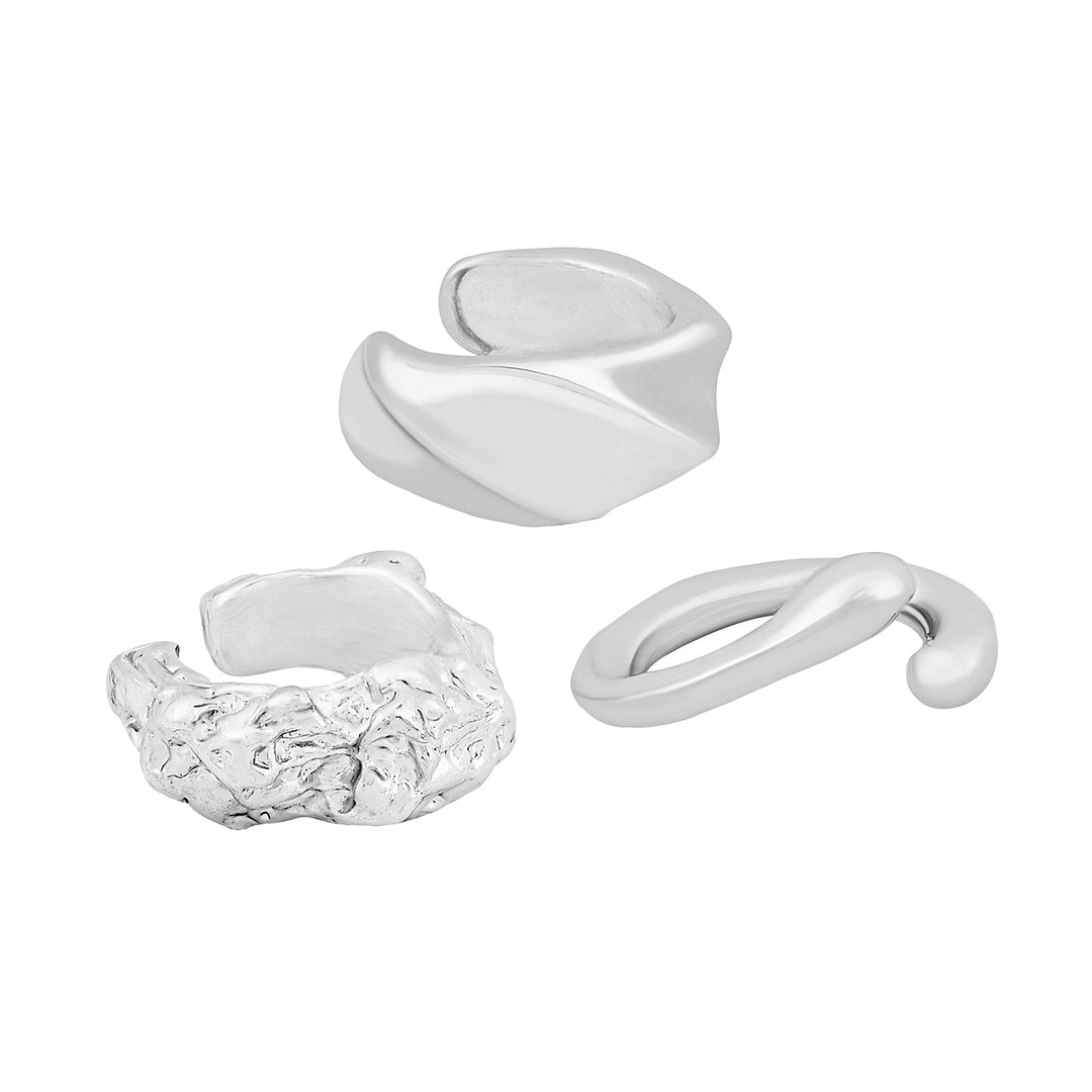 Tarelloya Silver Mixed Metal Earcuff