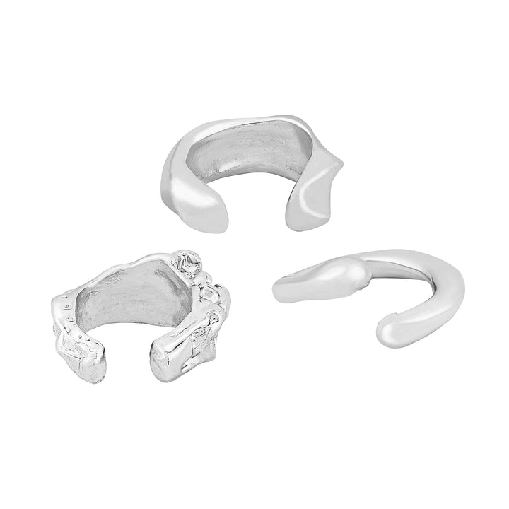 Tarelloya Silver Mixed Metal Earcuff