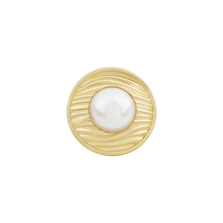 Aurelian Orb Molten Pearl Gold Ring