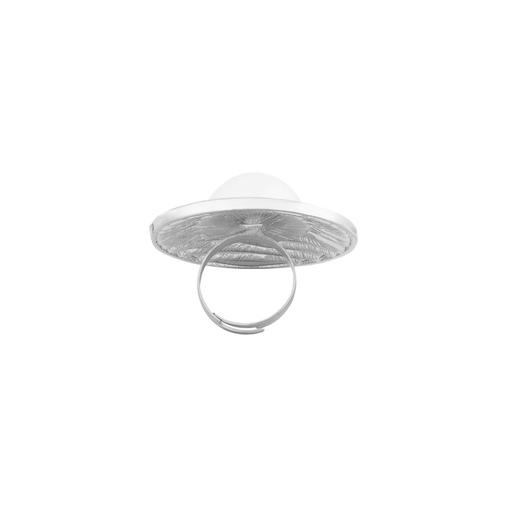 Aurelian Orb Molten Pearl Silver Ring