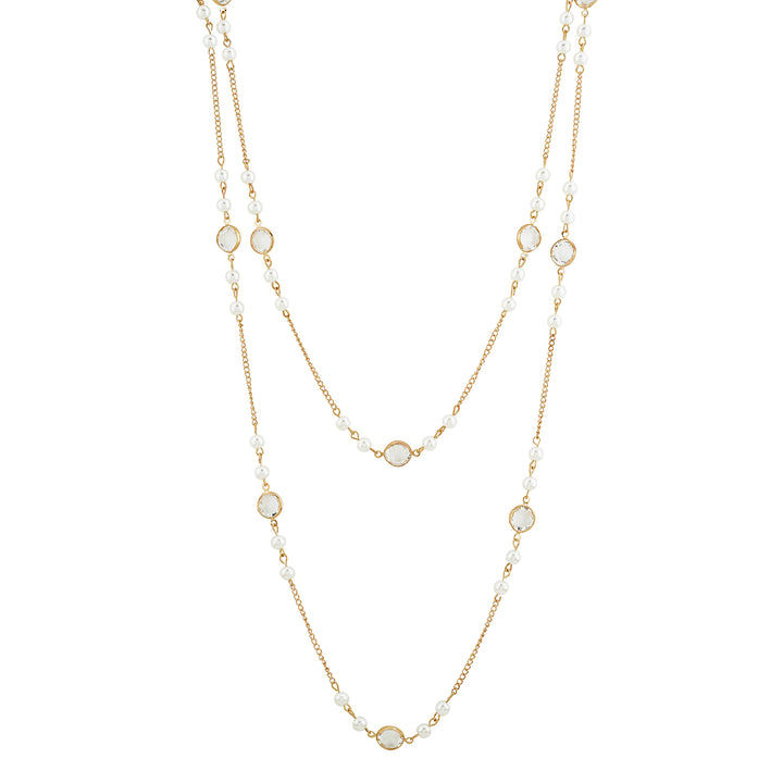 Akari Layered Molten Pearl Gold Necklace