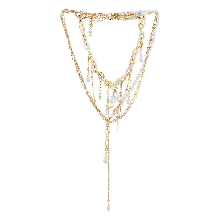 Aimi Molten Pearl Gold Necklace
