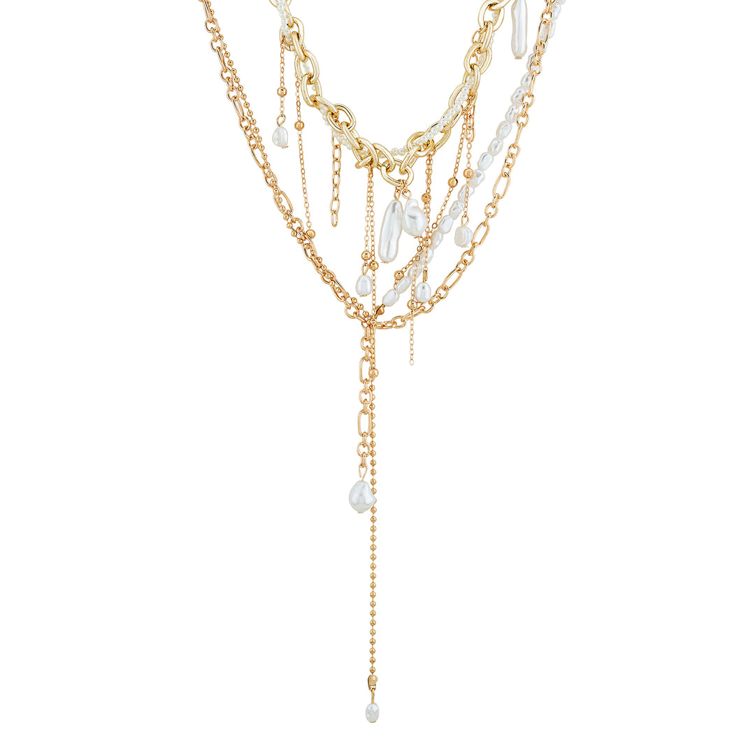 Aimi Molten Pearl Gold Necklace