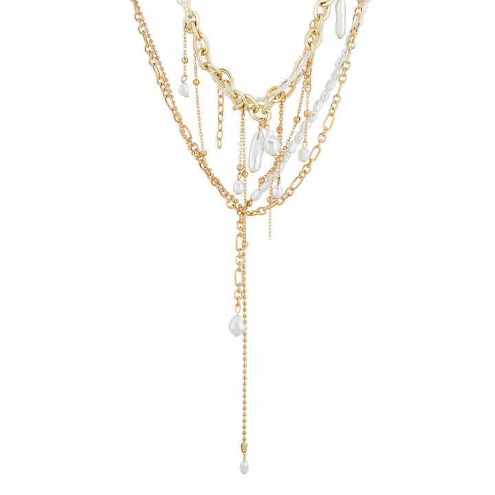 Aimi Molten Pearl Gold Necklace