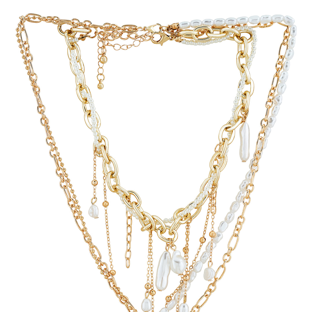 Aimi Molten Pearl Gold Necklace