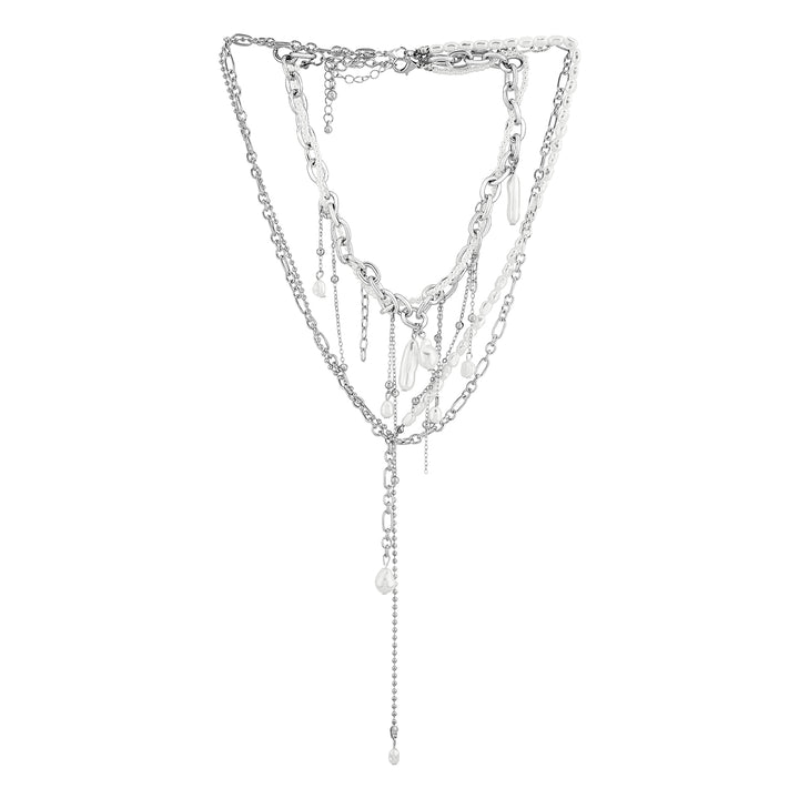Aimi Molten Pearl Silver Necklace