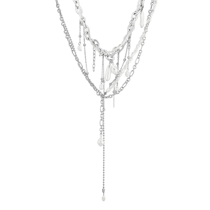 Aimi Molten Pearl Silver Necklace