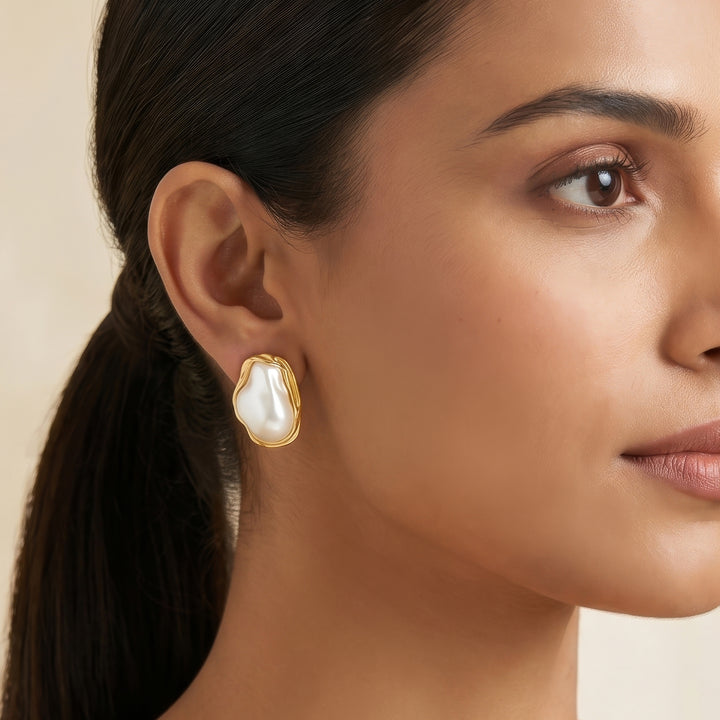 Oralise Molten Pearl Earrings