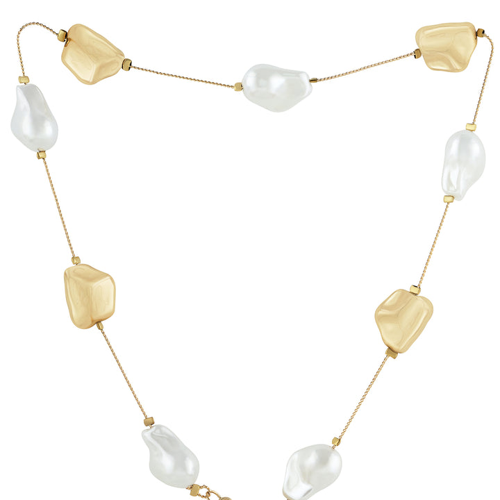 Tivara Molten Pearl Gold Necklace