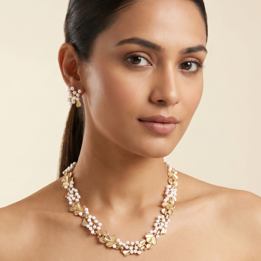 Lureva Molten Pearl Jewelry Set