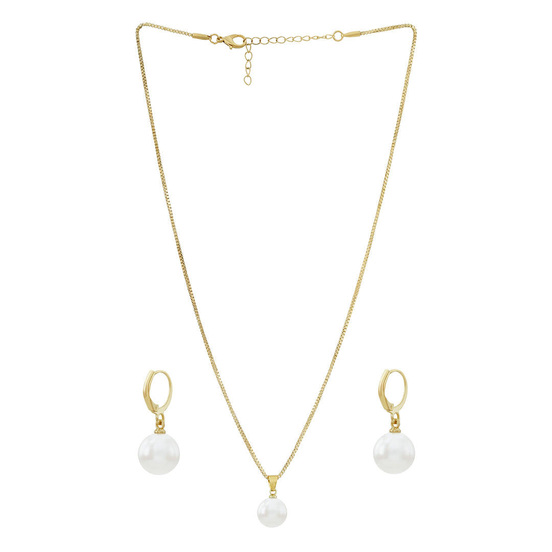 Artemis Molten Pearl Gold Jewelry Set