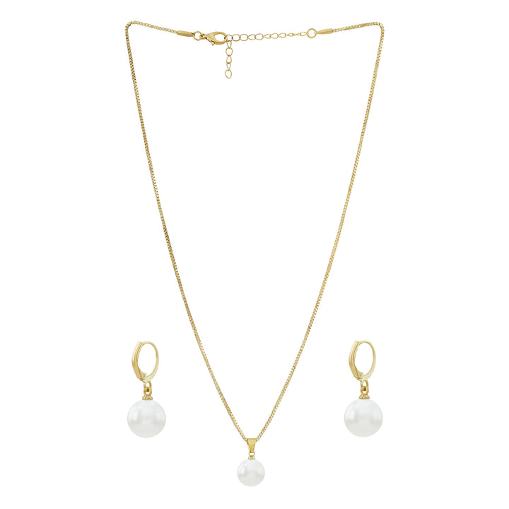 Artemis Molten Pearl Gold Jewelry Set