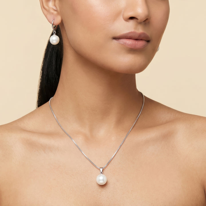 Artemis Molten Pearl Silver Jewelry Set