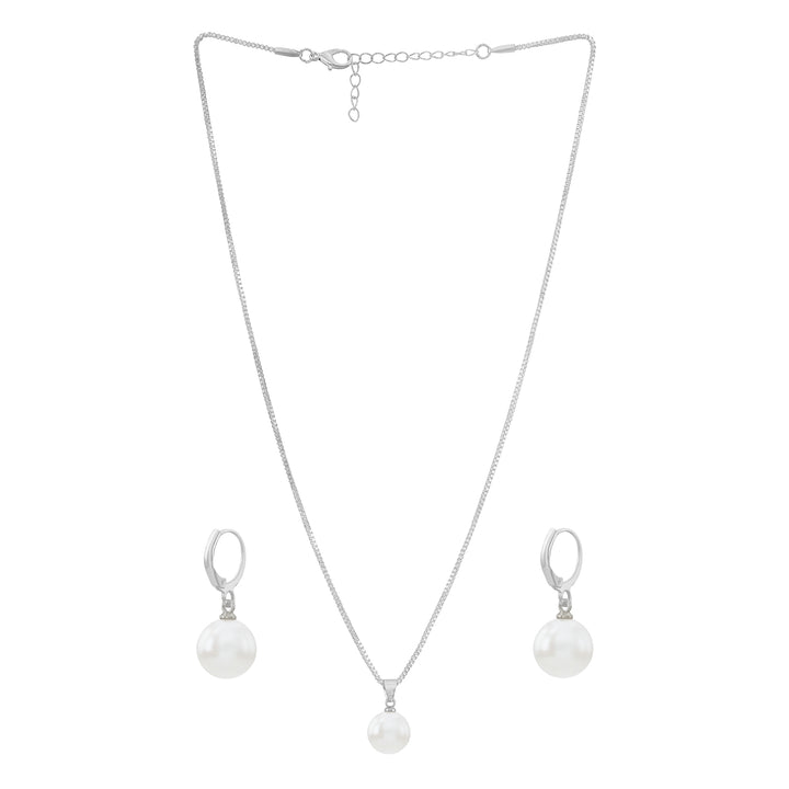 Artemis Molten Pearl Silver Jewelry Set