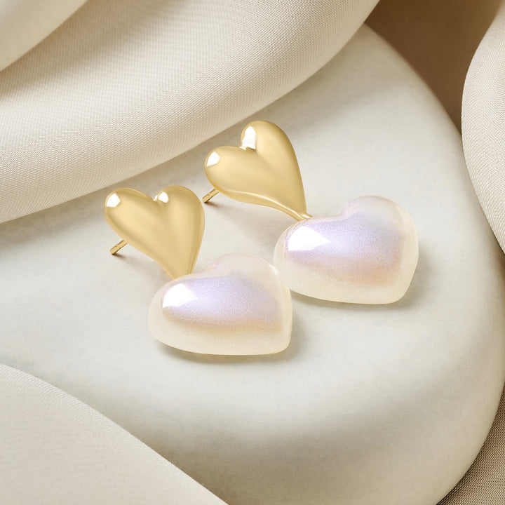 Lovipop Gold Molten Pearl Earrings