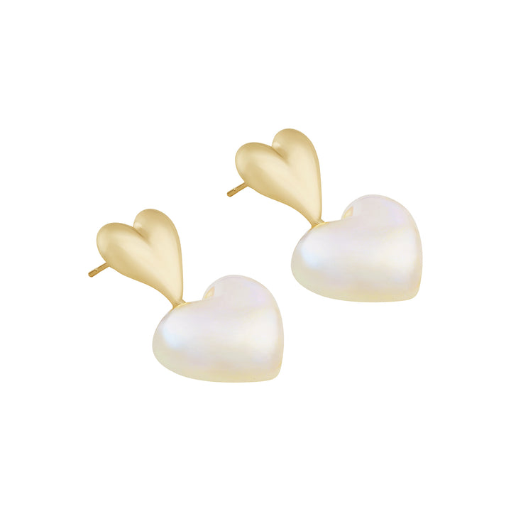 Lovipop Gold Molten Pearl Earrings