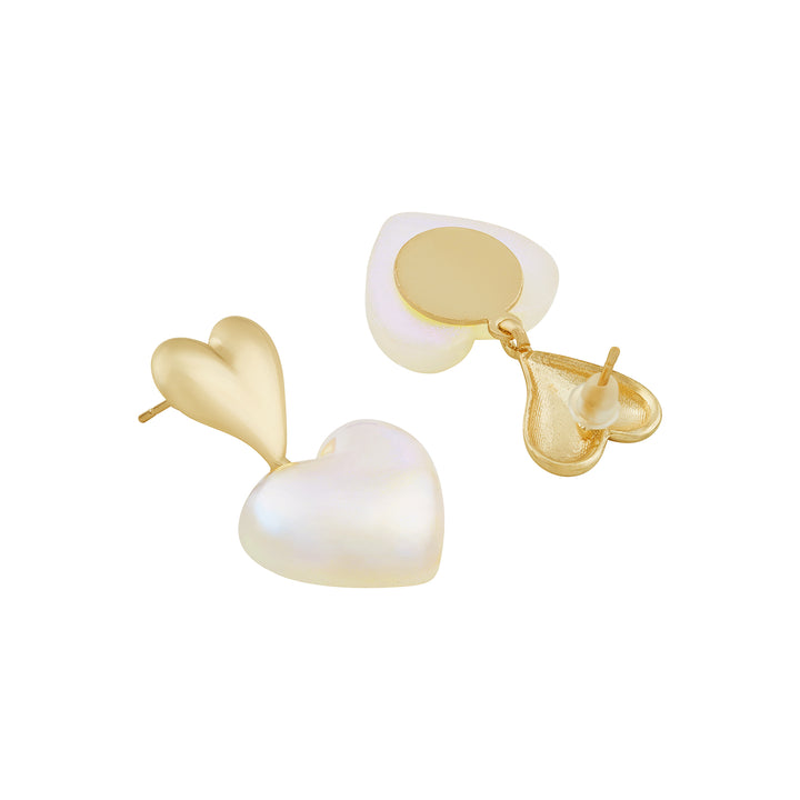 Lovipop Gold Molten Pearl Earrings