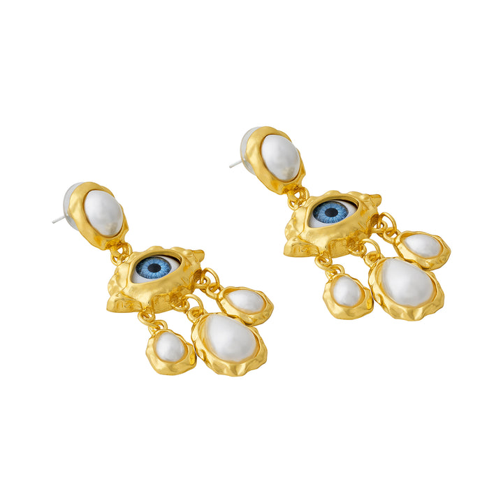 Azmira Gold Evil Eye Earrings