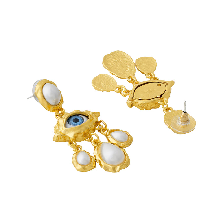 Azmira Gold Evil Eye Earrings