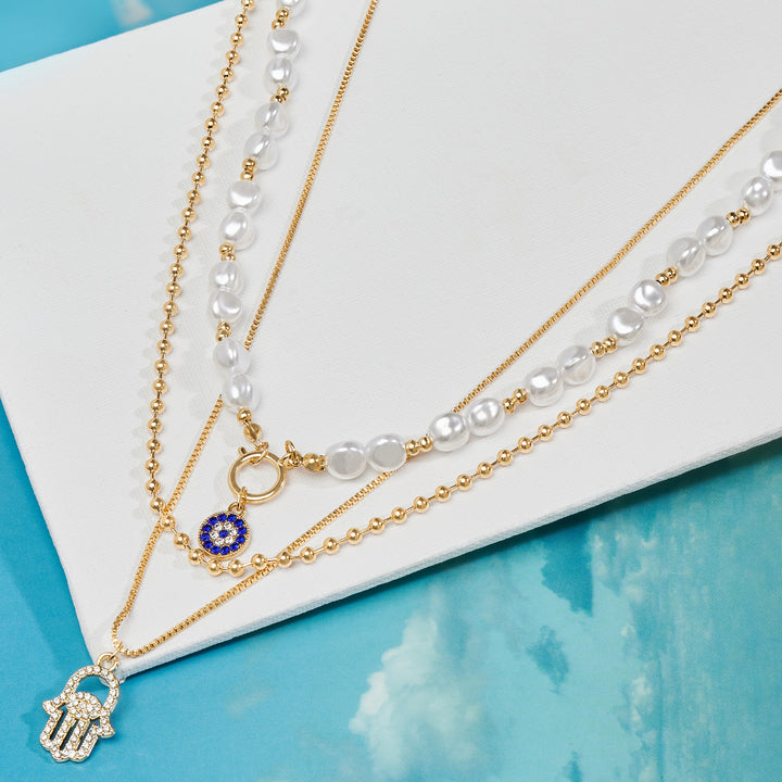 Avalone Evil Eye Layered Necklace