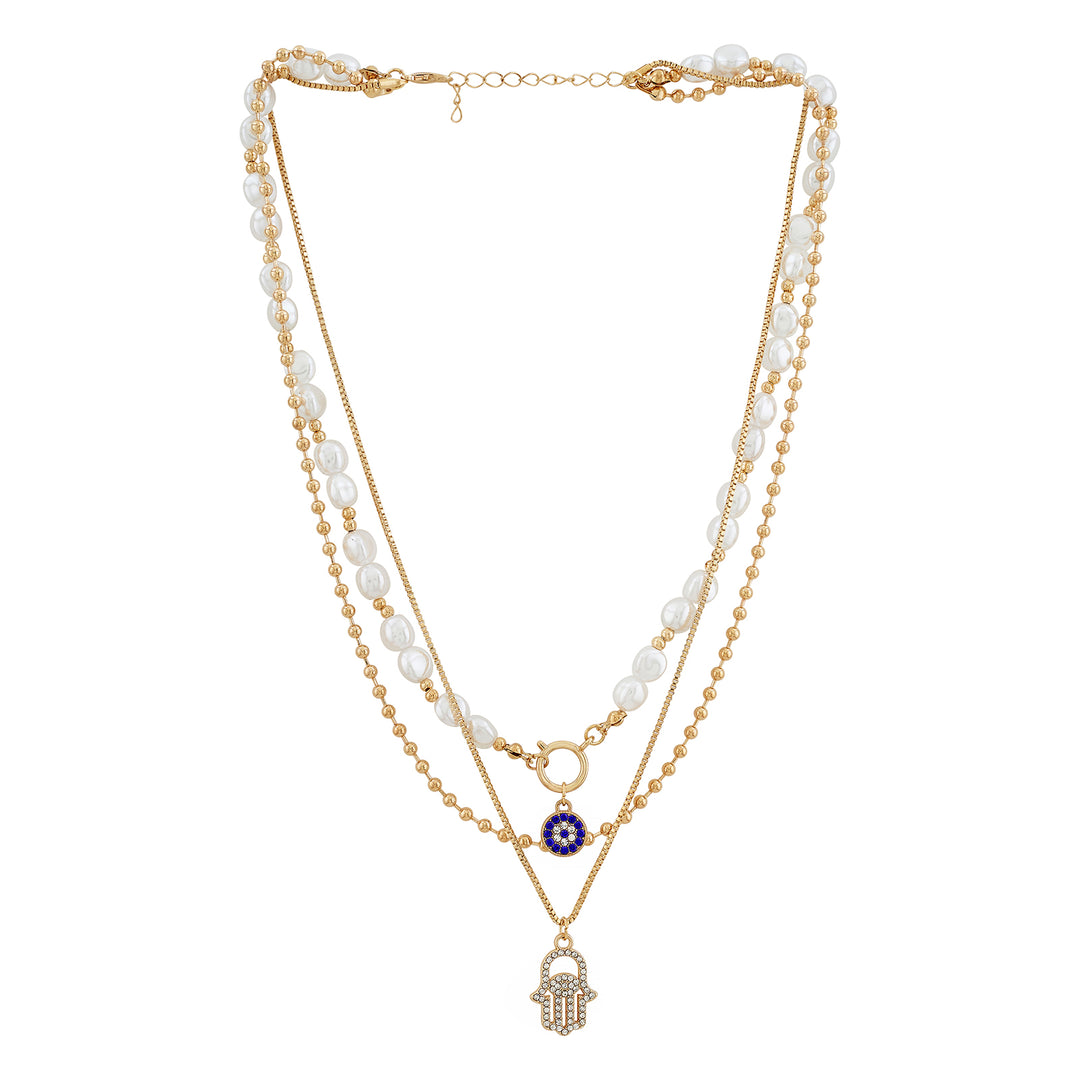 Avalone Evil Eye Layered Necklace