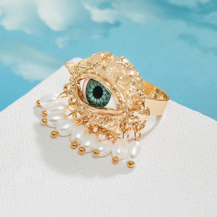 Eye Spy Evil Eye Gold Ring