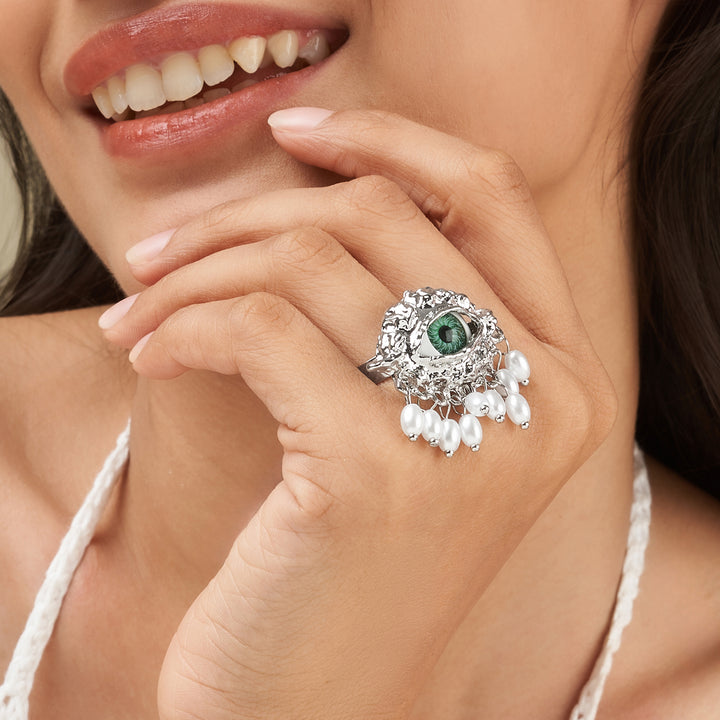 Eye Spy Evil Eye Silver Ring