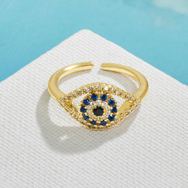 Drishh Evil Eye Gold Ring