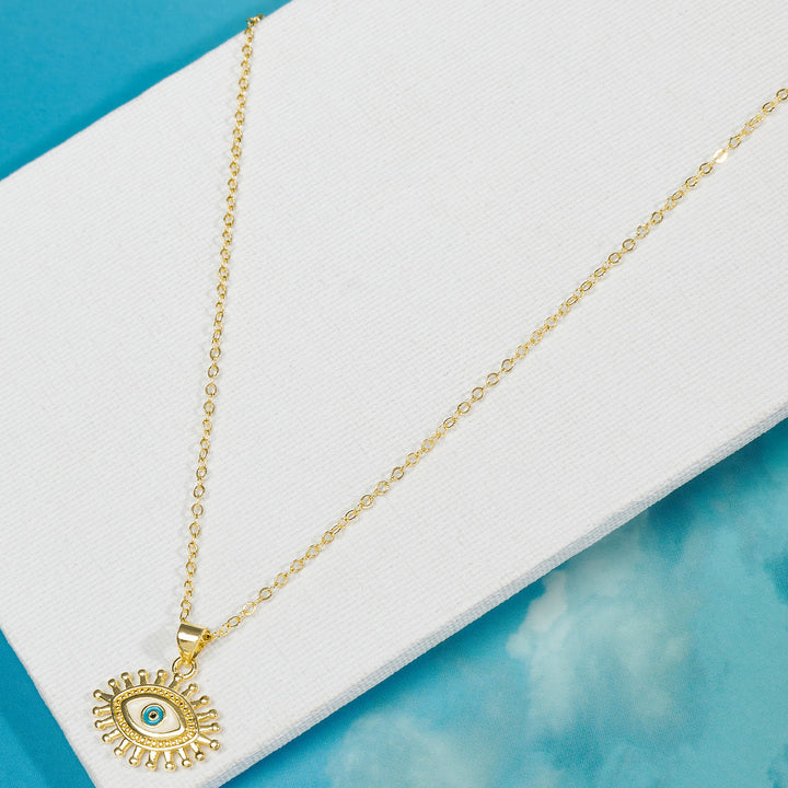 Guarded Evil Eye Gold Necklace
