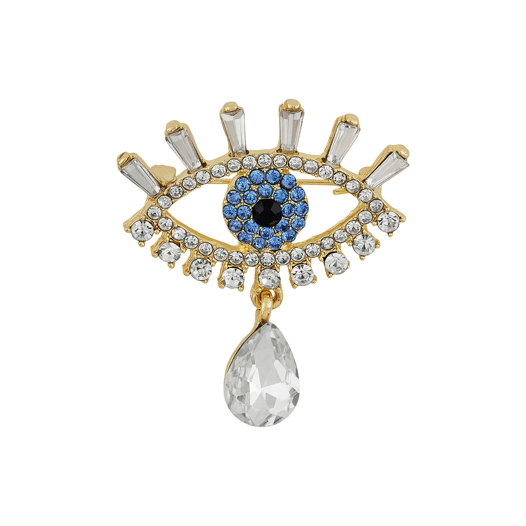 Eye Candy Evil Eye Silver Brooch