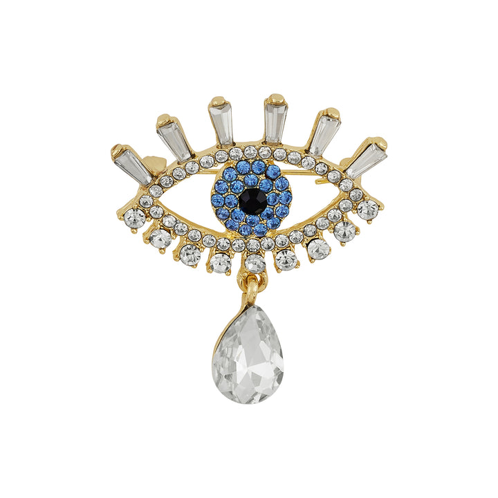 Eye Candy Evil Eye Silver Brooch