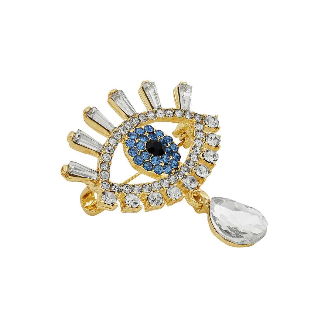 Eye Candy Evil Eye Silver Brooch