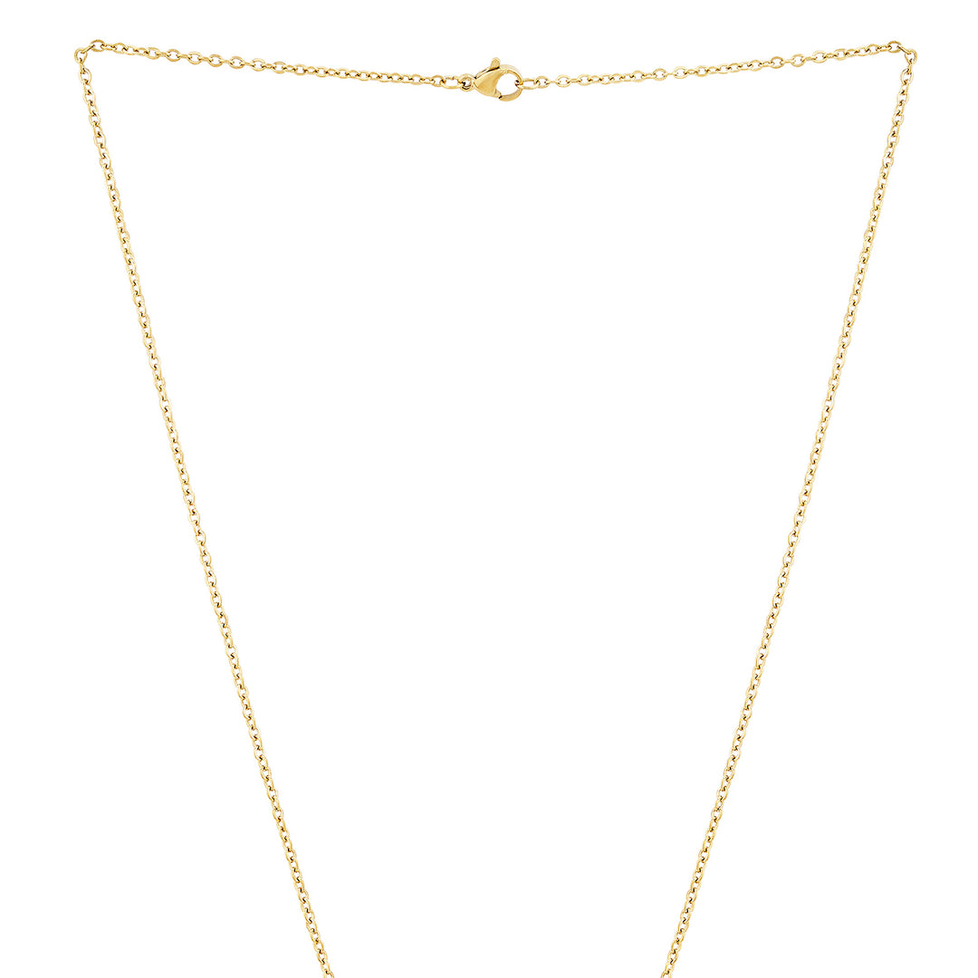 Hustle Gold Women's Round Mantra Necklace