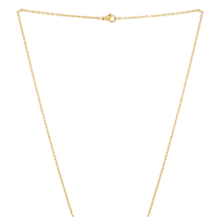 Hustle Gold Women's Round Mantra Necklace