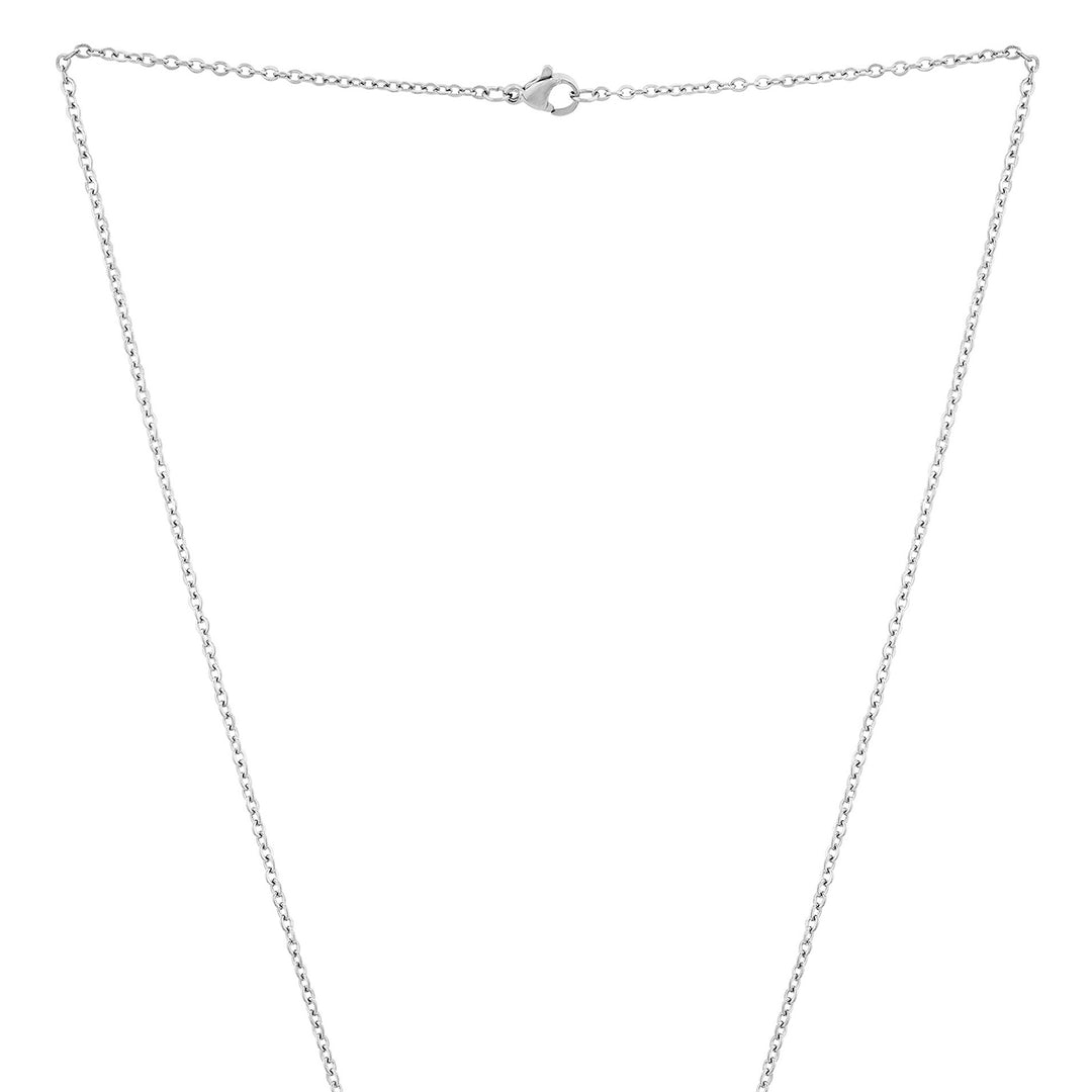 Hustle Silver Women's Round Mantra Necklace