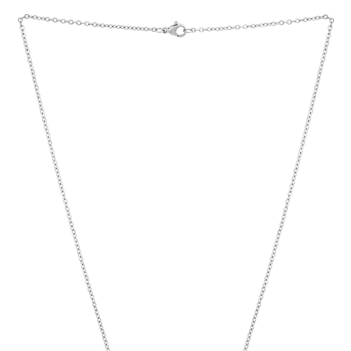 Hustle Silver Women's Round Mantra Necklace