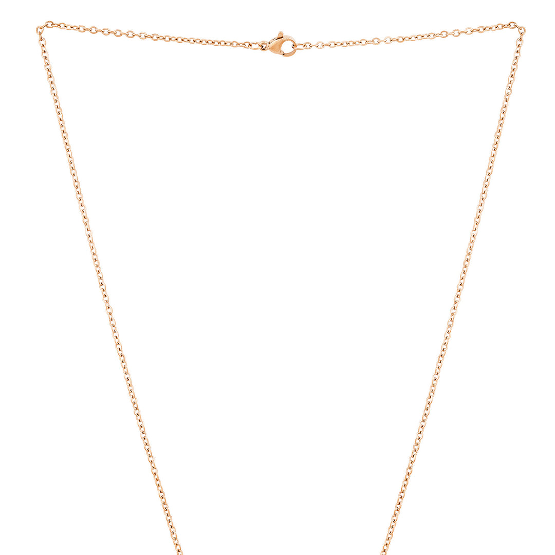 Blessed Rose Gold Women's Round Mantra Necklace