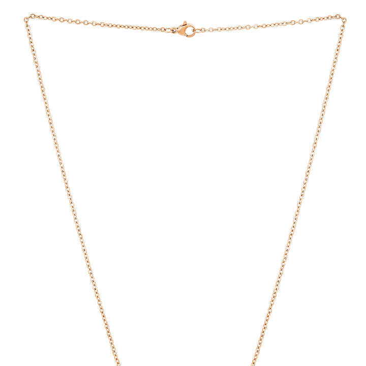 Blessed Rose Gold Women's Round Mantra Necklace