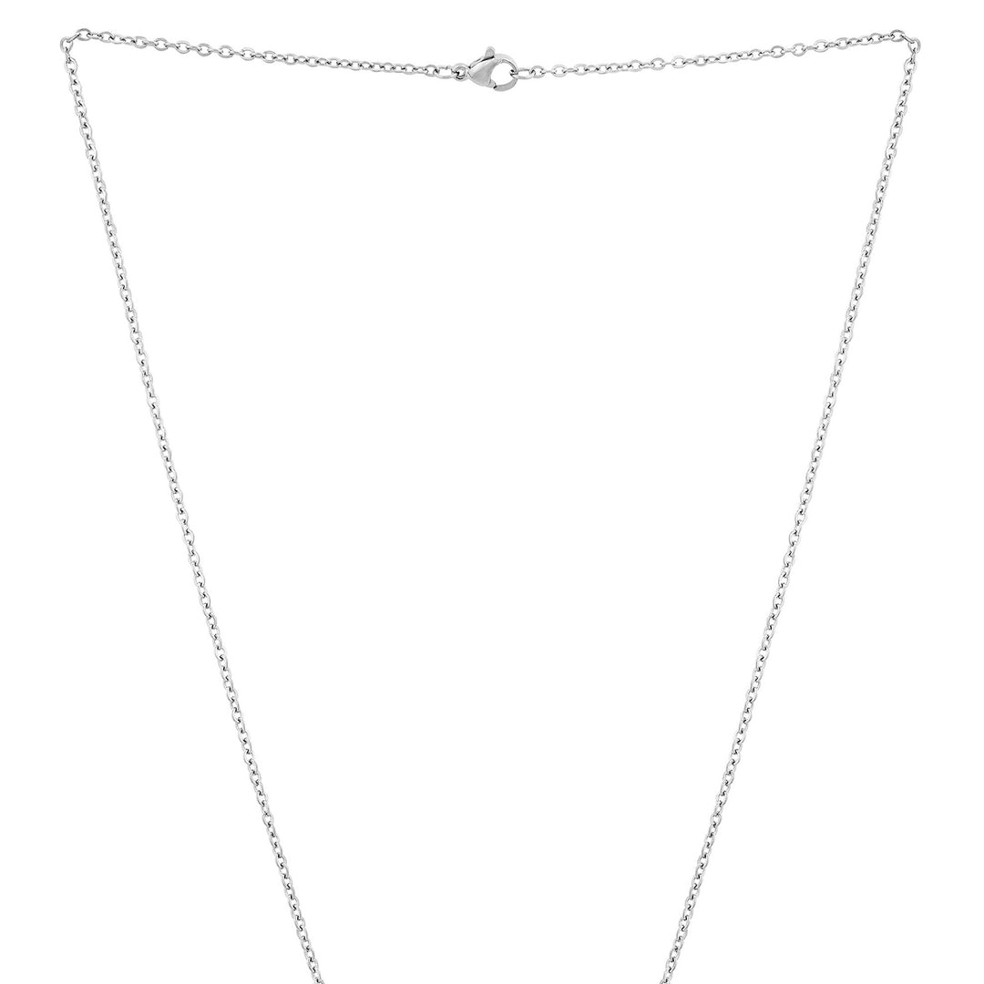 Blessed Silver Women's Round Mantra Necklace