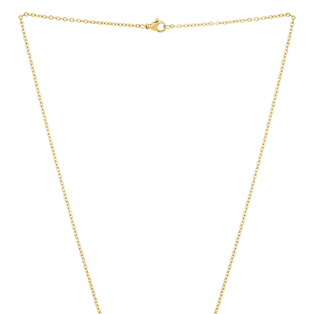 Forever Gold Women's Round Mantra Necklace