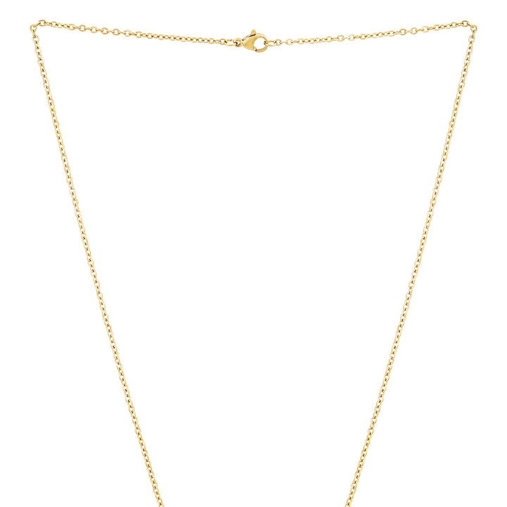 Forever Gold Women's Round Mantra Necklace