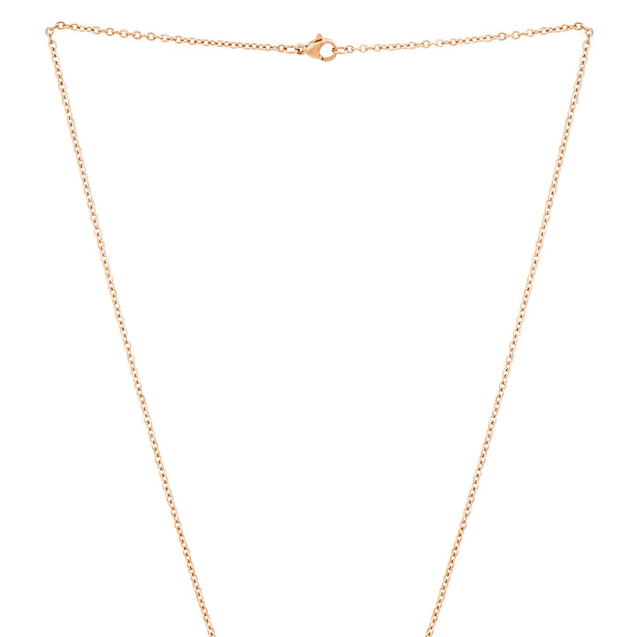 Pawfect Rose Gold Women's Round Mantra Necklace