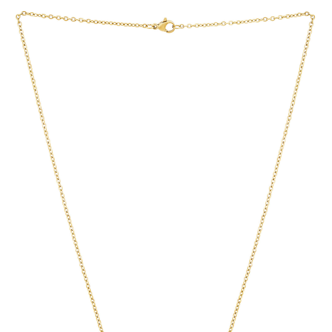 Pawfect Gold Women's Round Mantra Necklace